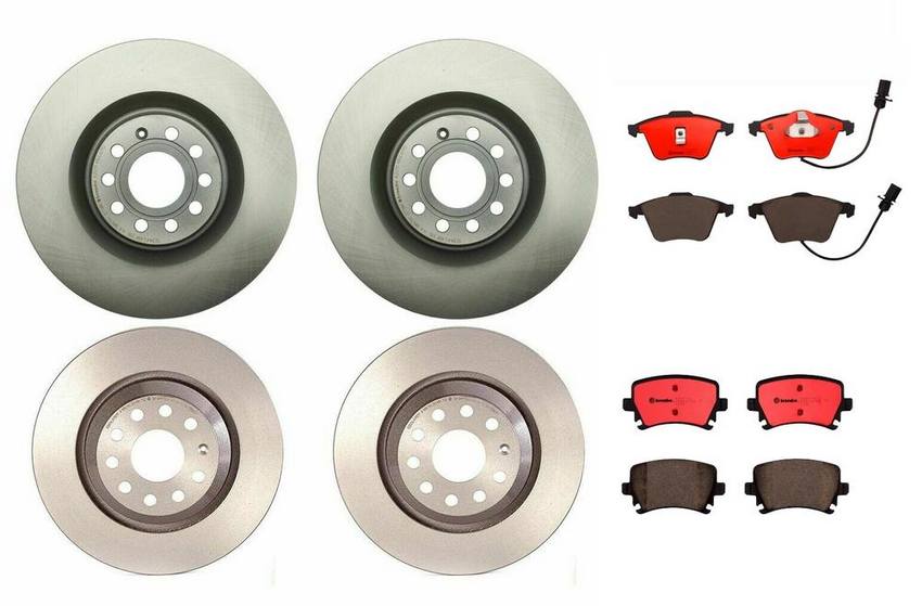 Brembo Brake Pads and Rotors Kit - Front and Rear (345mm/310mm) (Ceramic)